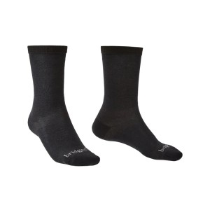 Bridgedale Men's Base Layer Coolmax Liner Socks Twin Pack - Black