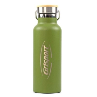Grisport Vacuum Bamboo Top Water Bottle - Green Grisport Vacuum Bamboo Top Water Bottle - Green