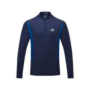 Mountain Equipment Ignis L/S Zip Tee - Medieval/Lapis Blue