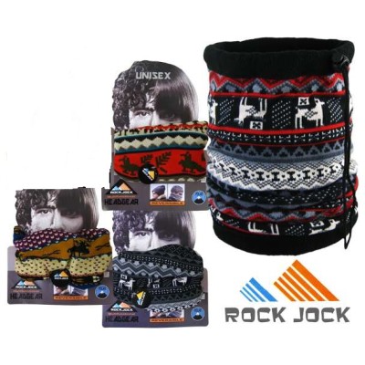 Rockjock Hat/Neck Warmer - Red/Stone
