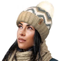 Bartleby Ladies Mohair Effect Sherpa Lined Bobble Hat