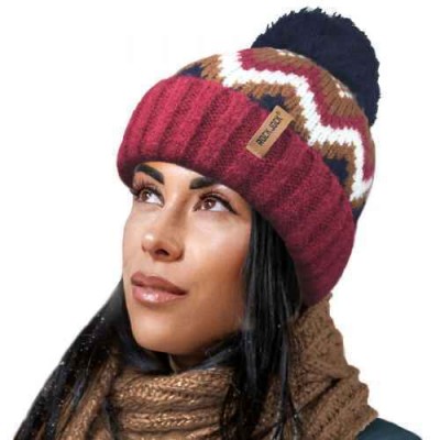 Bartleby Ladies Mohair Effect Sherpa Lined Bobble Hat
